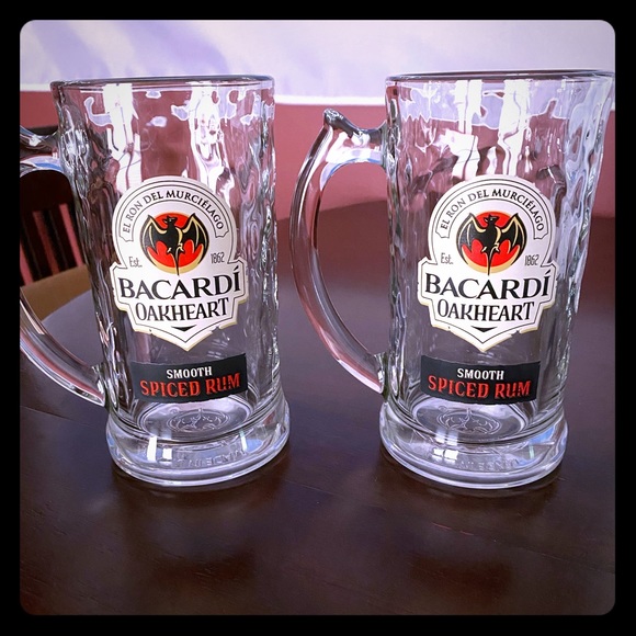 Other - Bacardi Oakheart 14oz Beer Mugs